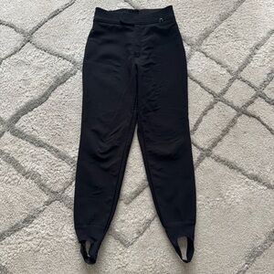 vintage Schoeller black snow ski pants black high rise stirrups 8 long